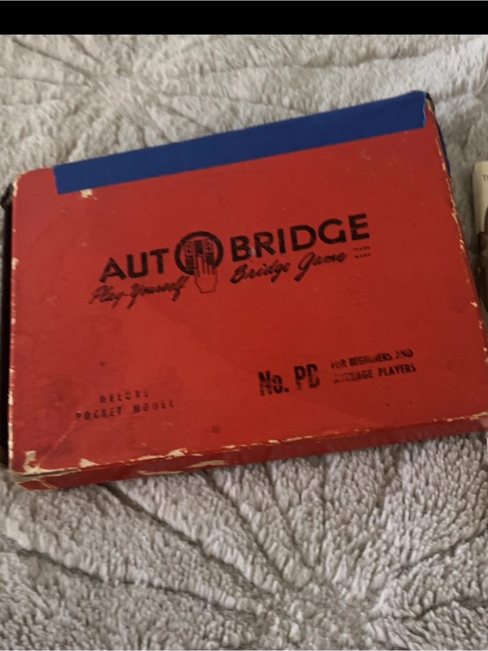 Vintage 1959 Autobridge Deluxe Pocket Model No. PB Play Yourself Bridge Game
